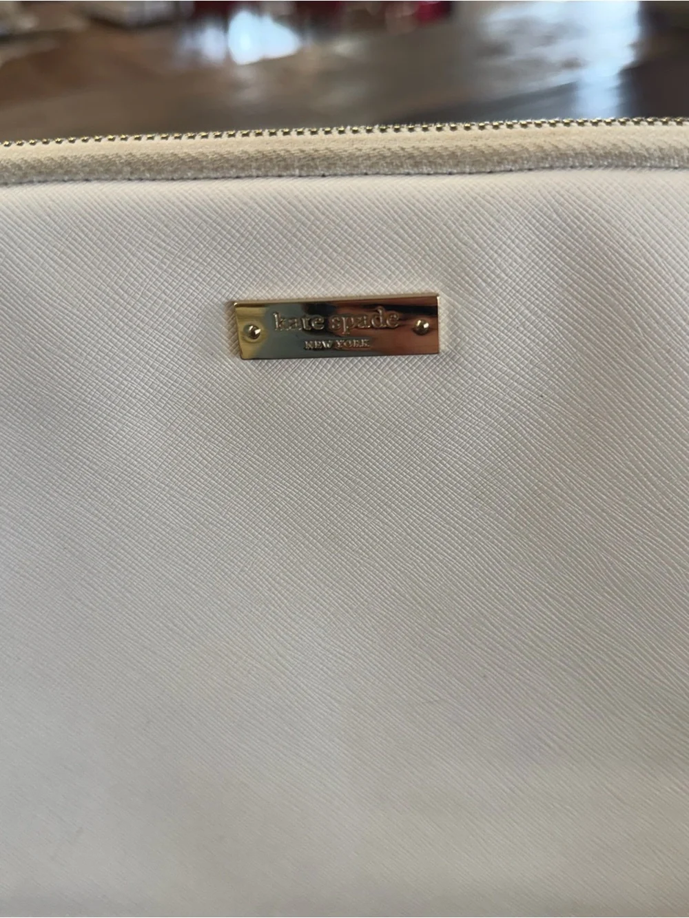 kate spade Two-Tone Cream and Black Laptop Sleeve